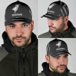 Personalized Name Bull Riding Classic Cap Metal Pattern Printed Baseball Cap Gift