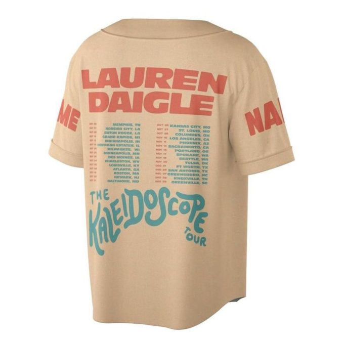 Lauren Daigle Baseball Jersey, The Kaleidoscope Tour 2023 Shirt, Thank God I Do Tour, Lauren Daigle Music Concert