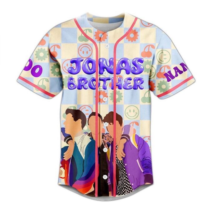 Jonas Brothers Baseball Jersey, Pop Rock Band Jersey Tee
