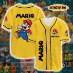 Super Mario Shirt, Super Mario Baseball Jersey, Mario Jersey Shirt