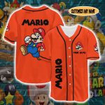 Super Mario Shirt, Super Mario Baseball Jersey, Mario Jersey Shirt