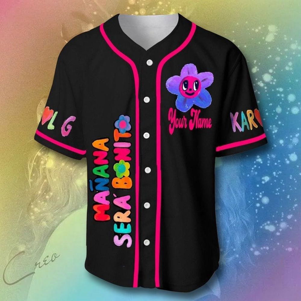 Black Karol G Pink Glitter Maana Ser Bonito Bichota Season New Album by Karol G 2023 Adult Baseball Jersey, Karol G 2023 Black Karol G Pink Glitter Maana Ser Bonito Bichota Season New Album by Karol G 2023 Adult Baseball Jersey, Karol G 2023