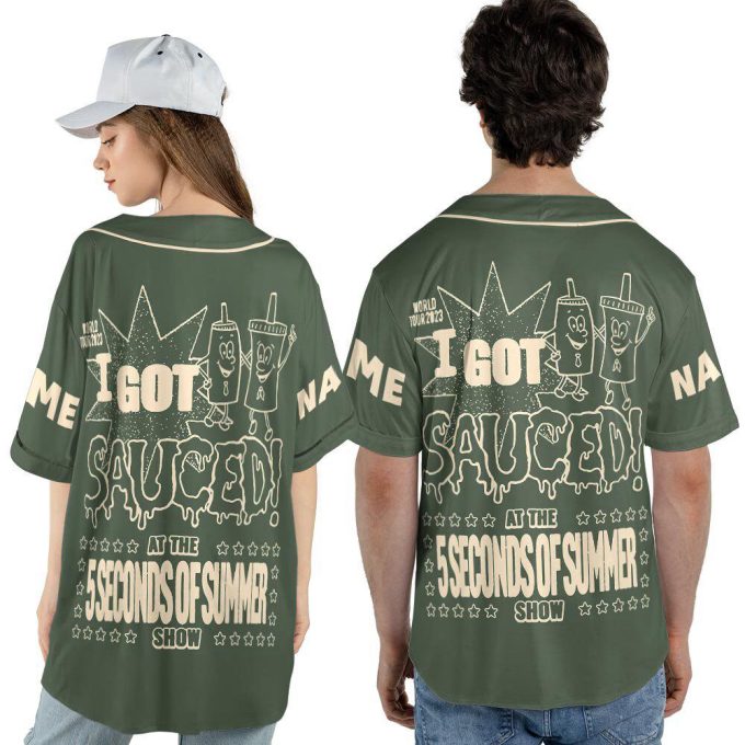 Custom Name 5 Seconds of Summer Baseball Jersey