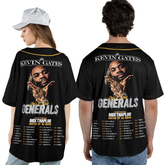 Custom Name KG Music Baseball Jersey, Only The Generals Tour 2023