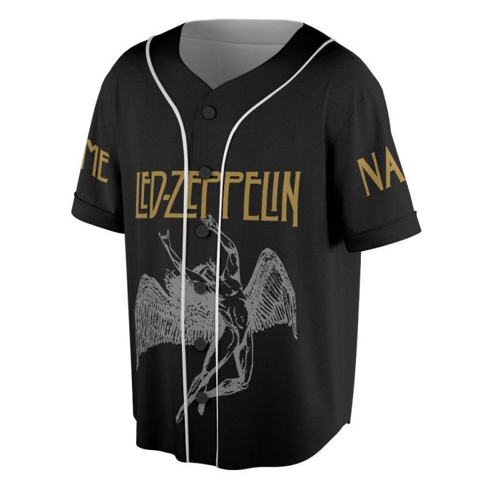 Custom Name LED ZPELIN Rock Band Baseball Jersey