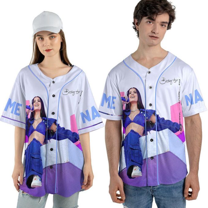 Custom Name Becky G 2023 Tour Baseball Jersey