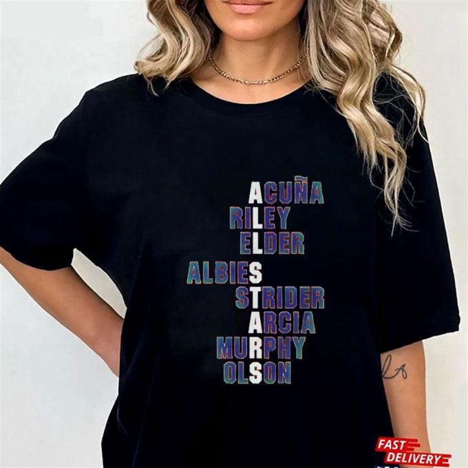 All Stars Acuna Riley Elder Albies Strider Arcia Murphy Olson T-Shirt For Men Women Gift for Men and Women