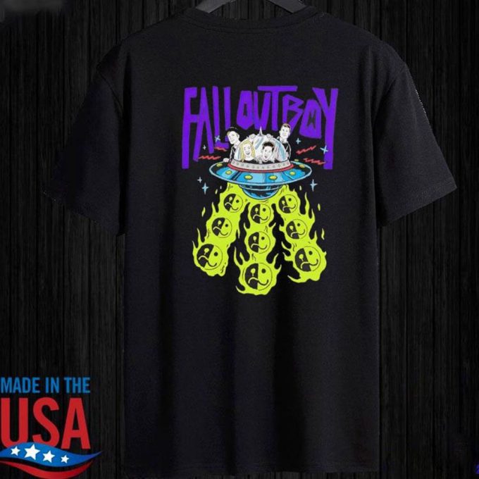 Official Fall Out Boy Unisex Ufo So Much For Stardust Tour  T-Shirt  Ladies Tee For Men And Women Gift for Men Women