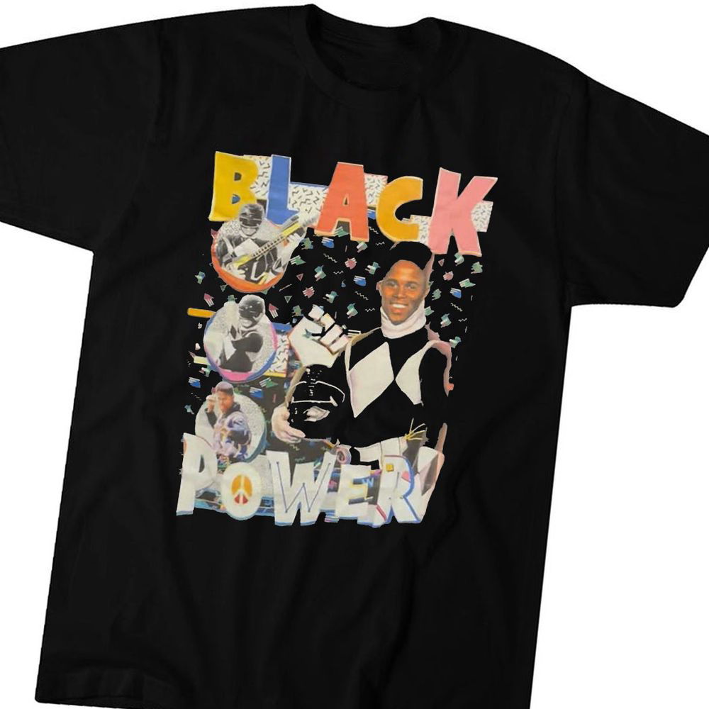 Official Black Power Mighty Morphin Power Rangers Gift for Men Women Official Black Power Mighty Morphin Power Rangers Gift for Men Women