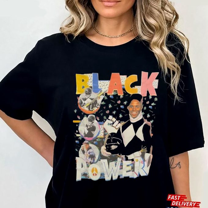 Official Black Power Mighty Morphin Power Rangers Gift for Men Women