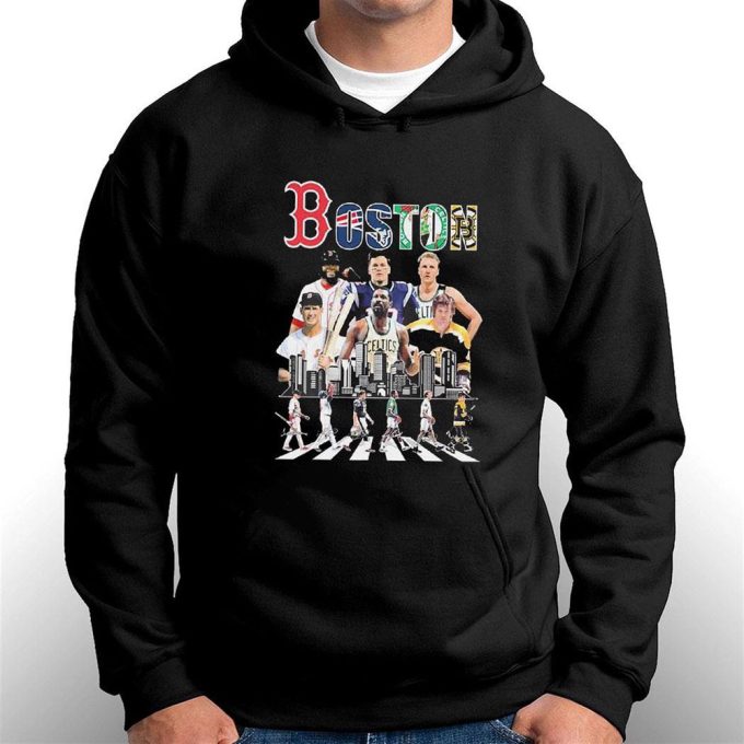 Boston Sports Abbey Road Teams Players Signatures T-shirt Hoodie