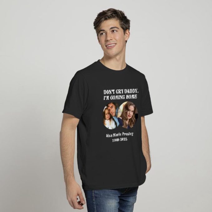 In Memory Of Lisa Marie Presley Shirt, Elvis Presley And His Daughter  T-Shirt