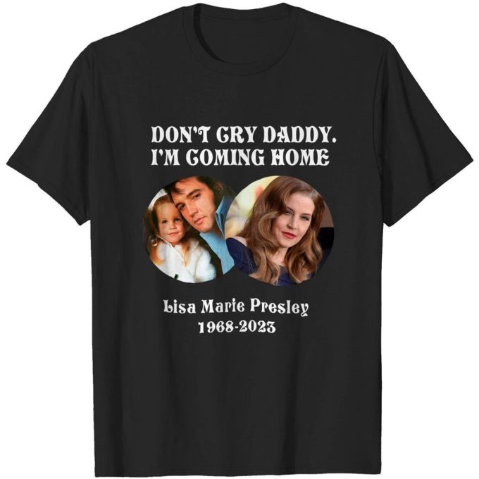 In Memory Of Lisa Marie Presley Shirt, Elvis Presley And His Daughter  T-Shirt
