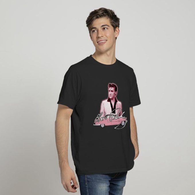 Elvis Pink Classic Car Women’s  T-Shirt For Men And Women