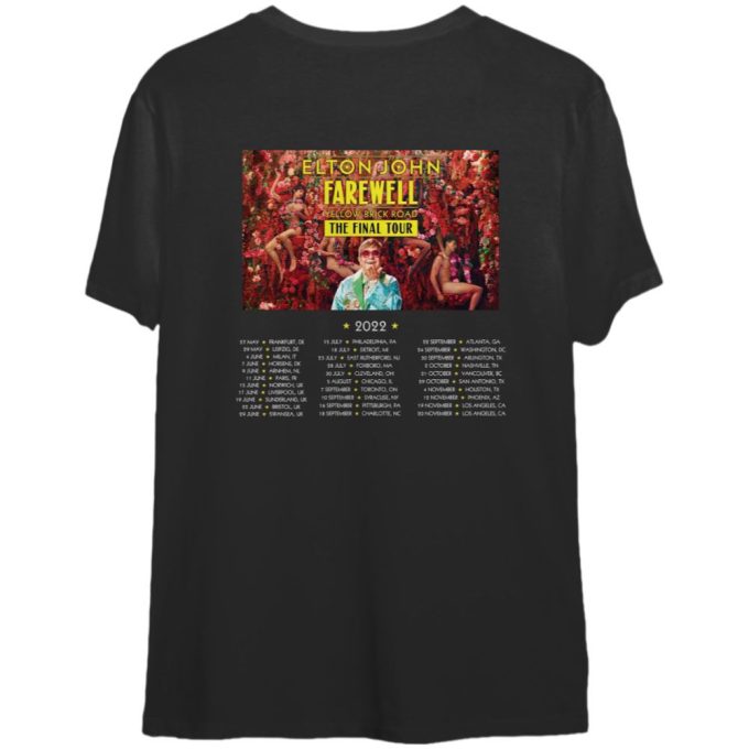 Elton John Farewell Tour 2024 North America new dates shirt Gift for Men and Women
