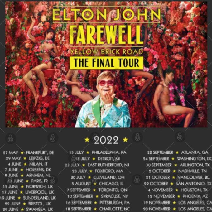 Elton John Farewell Tour 2024 North America new dates shirt Gift for Men and Women