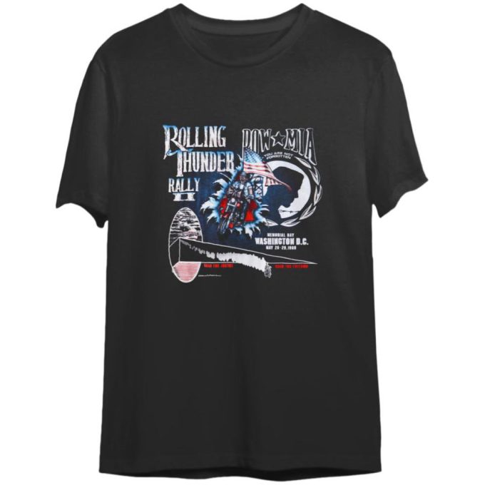vintage 1989 Rolling Thunder Rally POW MIA Shirt Gift for Men and Women