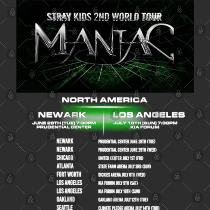 Stray Kids 2nd World Tour MANIAC 2024 Shirt Gift for Men and Women
