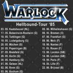 Warlock (Doro) Hellbound 1985 Tour Dates Shirt Gift for Men and Women