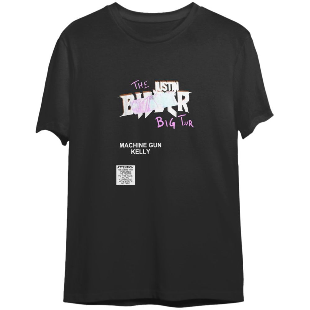 The Justin Bieber Big Tour Machine Gun Kelly Shirt Gift for Men and Women The Justin Bieber Big Tour Machine Gun Kelly Shirt Gift for Men and Women