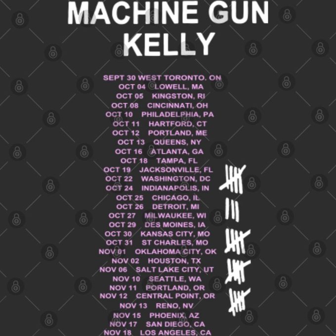 The Justin Bieber Big Tour Machine Gun Kelly Shirt Gift for Men and Women