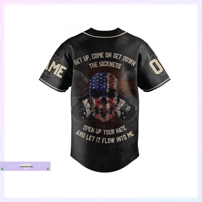 Custom Disturbed Jersey, Disturbed Baseball Jersey