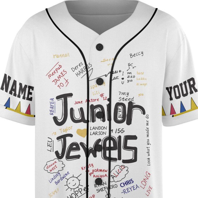 Custom Name And Number Junior Jewels Music Baseball Jersey