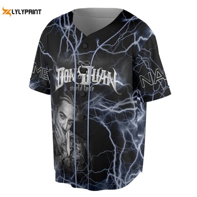 Custom Name Maluma 2023 Tour Baseball Jersey, Don Juan Concert