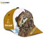 Personalized Walleye Fishing Hat with Custom 3D Design – Perfect Gift