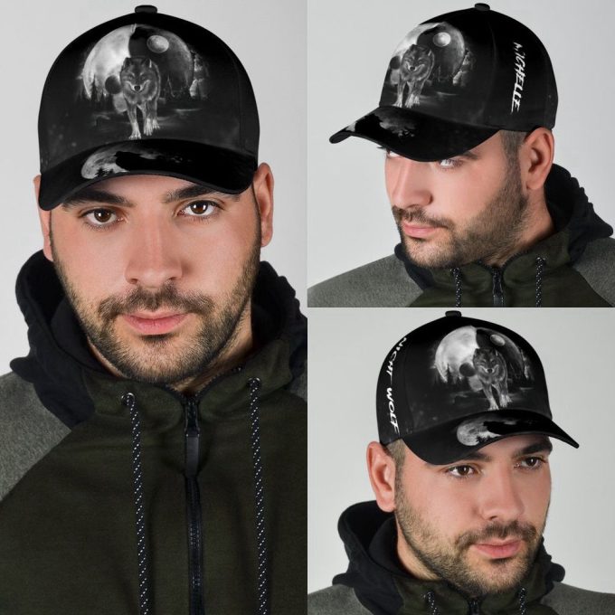 Custom Name Wolf Classic Cap