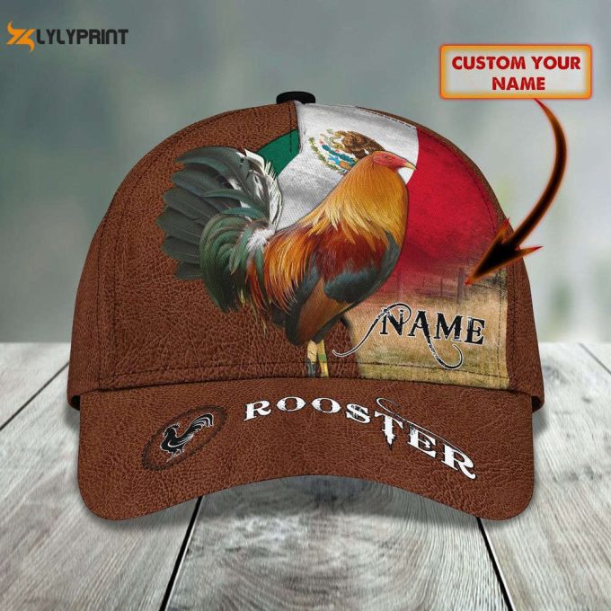 Custom Rooster 3D Printed Cap – Personalized Design Gift