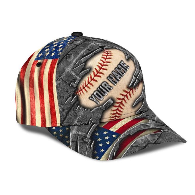 Customize Name Baseball Lover All Over 3D Design Print Cap MH20042106 Printed Baseball Cap Gift