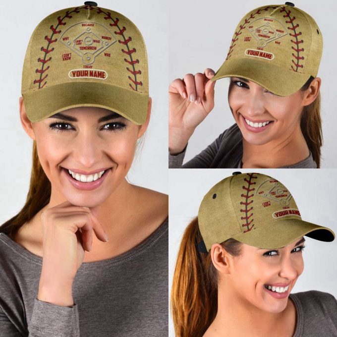 Customize Name Baseball Lover All Over 3D Design Print Cap NTN15042101 Printed Baseball Cap Gift