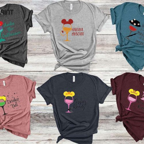 Disney Drinking Shirts: Epcot Food & Wine Tops for Fun & Festive Disney Wine Tshirt