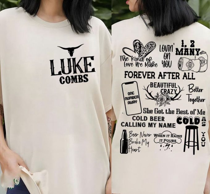 Lukee Comb Track List Double Sided T-shirt: Stylish & Versatile Design