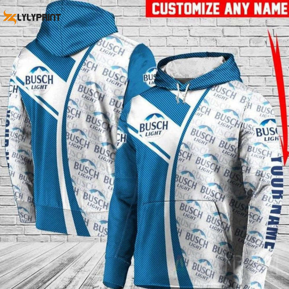 Personalized Busch Light Unisex 3D All Over Print Hoodie, Zip Hoodie Personalized Busch Light Unisex 3D All Over Print Hoodie, Zip Hoodie