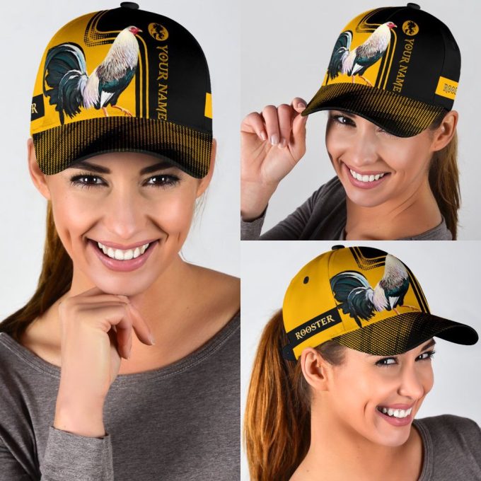 Personalized Rooster 3D Printed Cap Baseball Hat