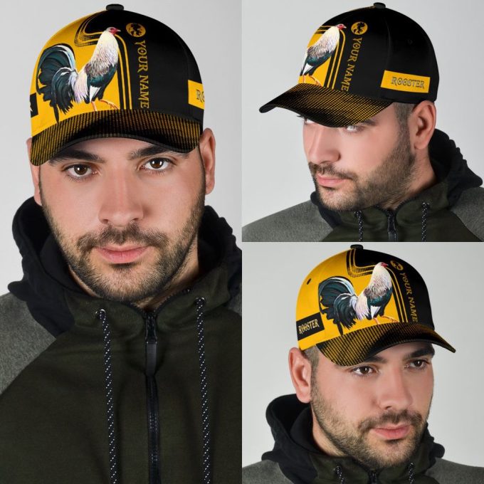Personalized Rooster 3D Printed Cap Baseball Hat