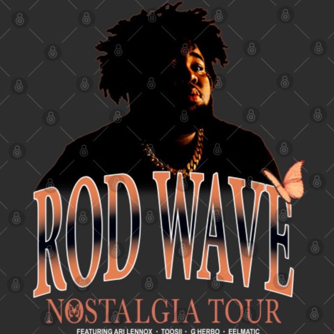 Retro Rod Wave Nostalgia Tour Dates Tee: Double Sided T-Shirt