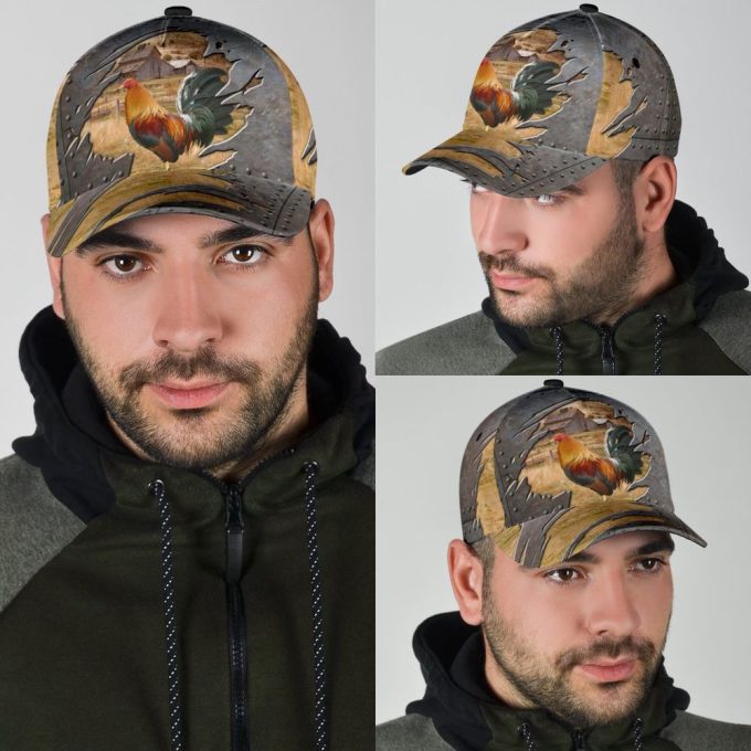 Rooster 3D Printed Cap Baseball Hat
