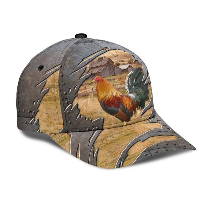 Rooster 3D Printed Cap Baseball Hat