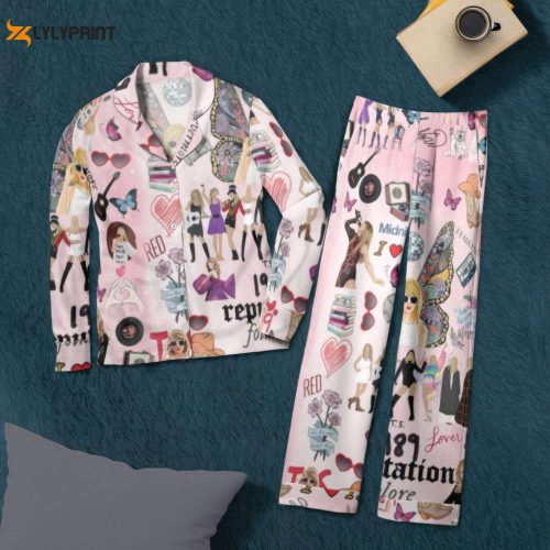 Taylor Eras Tour Pajamas Set, Swifti Tour Pajamas Set, Merry Swiftmas Pyjamas