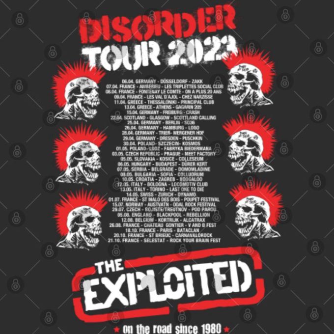 The Exploited Disorder Tour 2023 T-Shirt