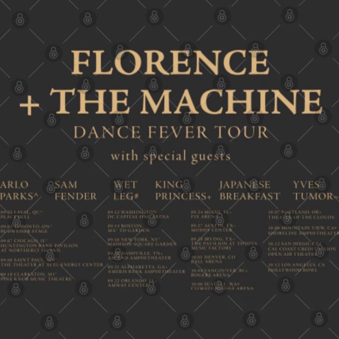 Official Florence and the Machine 2022 Tour T-shirt – Double-Sided Design