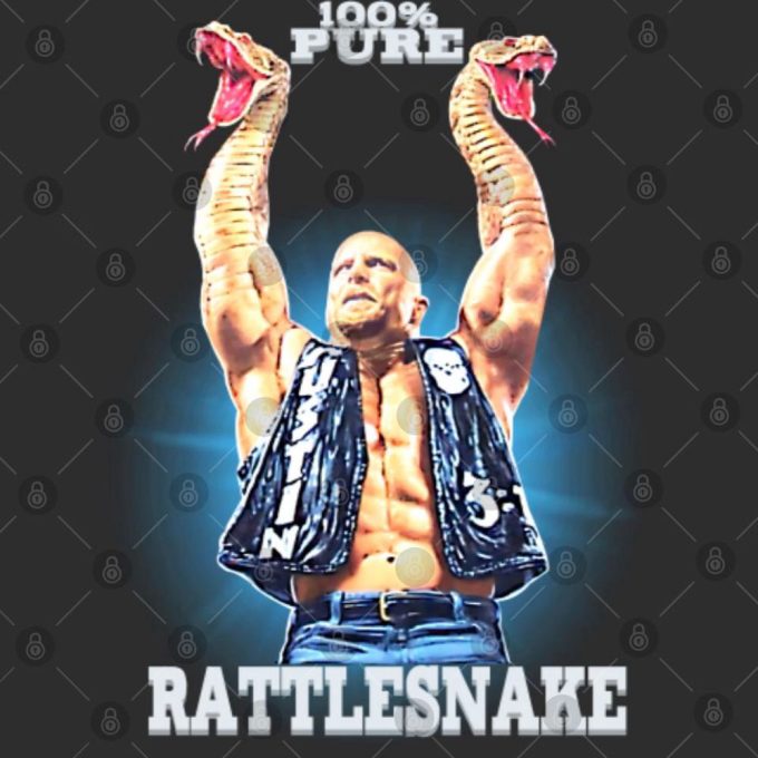 Unleash the Attitude Era with Stone Cold Steve Austin Rattlesnake Retro Tee