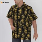 All-Over Print Men’s Hawaiian Shirt With Button Closure