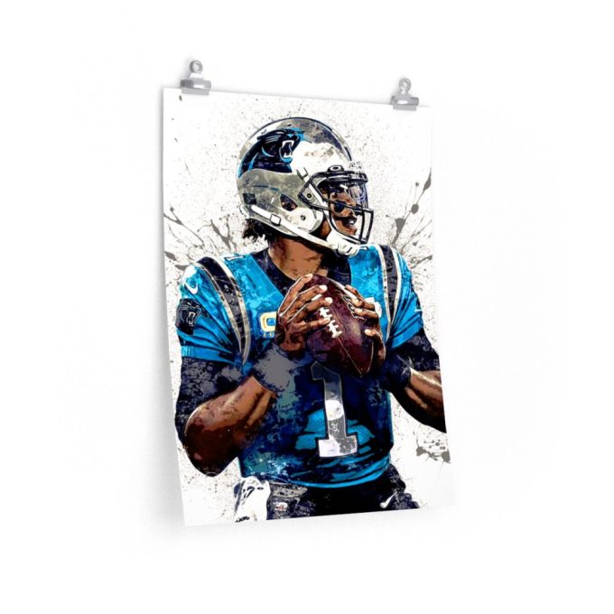 Cam Newton Poster Carolina Panthers Canvas Wrap Man Cave Bar Game Room