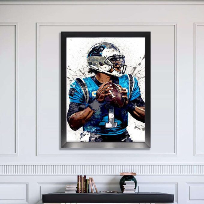 Cam Newton Poster Carolina Panthers Canvas Wrap Man Cave Bar Game Room