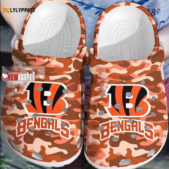 Cincinnati Bengals American Flag Crocs Customized Clogs