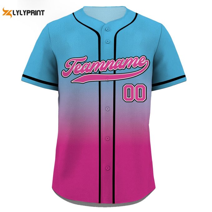 Custom Baseball Jersey with Teamname Name Number, Gifts for Baseball Fans